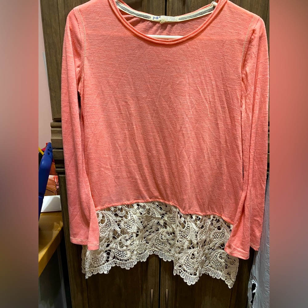 Size small pink lace Long sleeve top